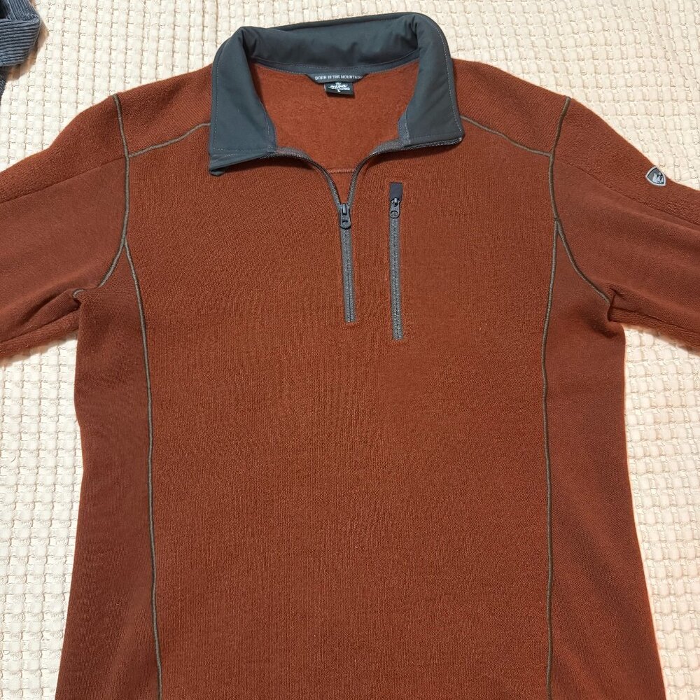 Kuhl Interceptr Mens Large (like new) 1/4 zip wool blend l
